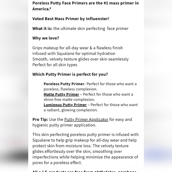 🟠 4 for $25 🟠 ELF PORELESS PUTTY PRIMER UNIVERSAL SHEER - Picture 3 of 8